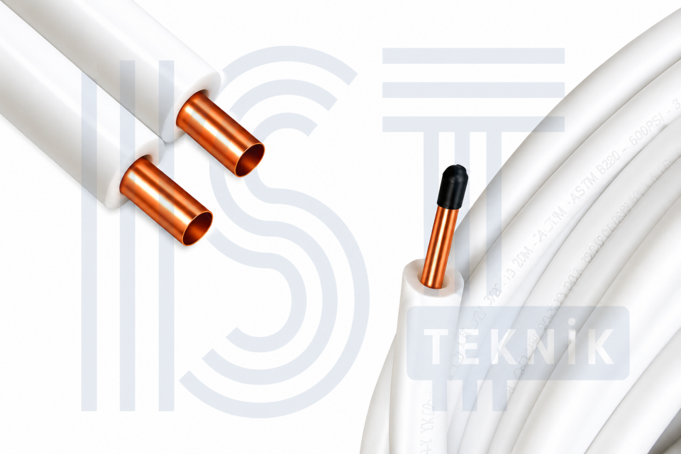 1/4 - 1/2 BEYAZ İZOLASYONLU BAKIR 0,9MM